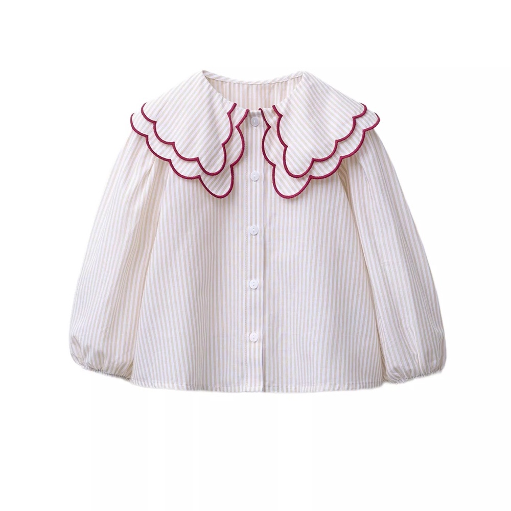 Zara double collar Striped shirt